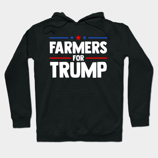 Farmers for Trump 2024 American Election Pro Trump Farmers Hoodie by Emily Ava 1